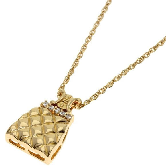 CELINE 18k Yellow Gold Diamond Necklace - Picture 1 of 6